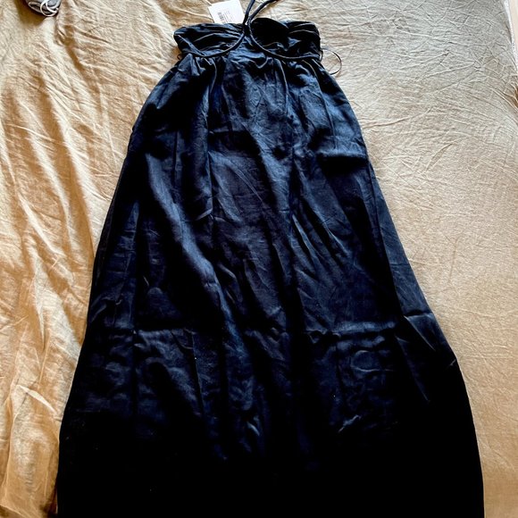 Dissh Gina Black Linen Midi Dress (2) - Picture 7 of 8